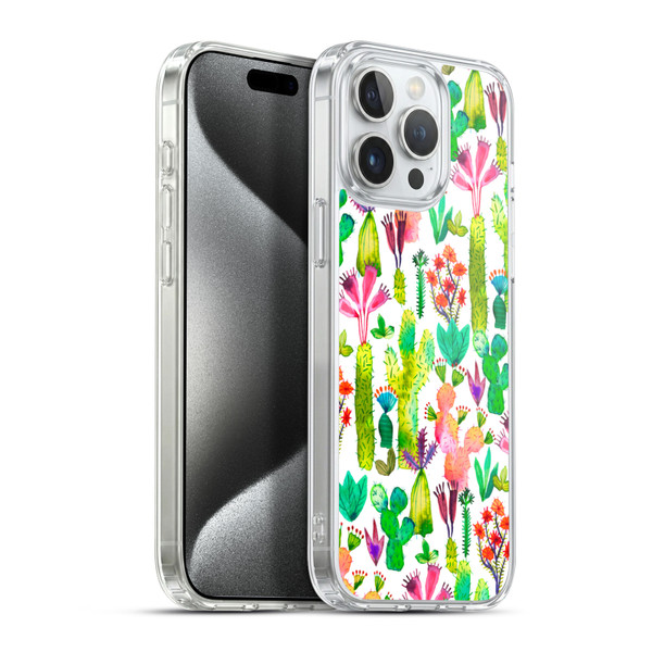 Ninola Summer Patterns Cacti Garden Soft Gel Case for Apple iPhone 15 Pro Max & MagSafe