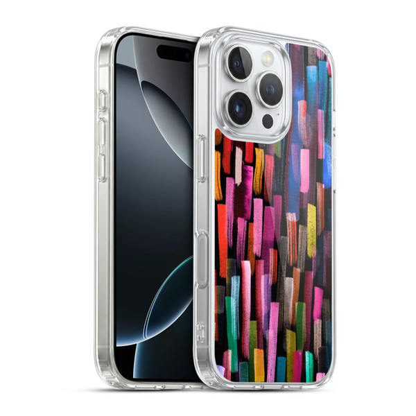 Ninola Summer Patterns Brushstrokes Black Soft Gel Case for Apple iPhone 16 Pro & MagSafe