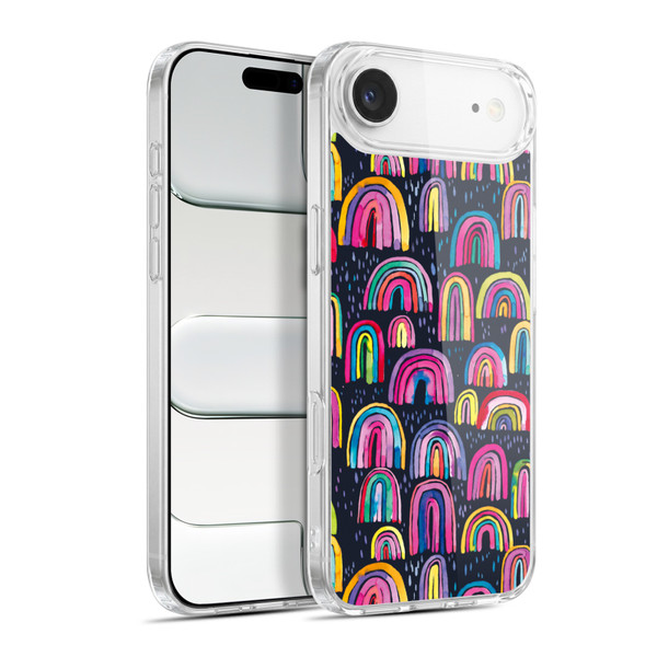 Ninola Summer Patterns Rainbows Navy Soft Gel Case for Apple iPhone 17 Air