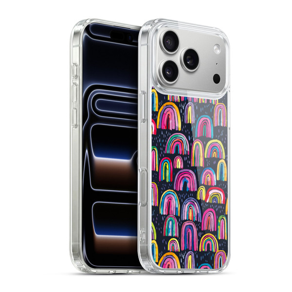 Ninola Summer Patterns Rainbows Navy Soft Gel Case for Apple iPhone 17 Pro Max
