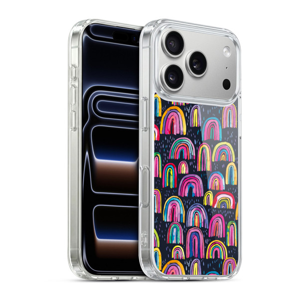 Ninola Summer Patterns Rainbows Navy Soft Gel Case for Apple iPhone 17 Pro