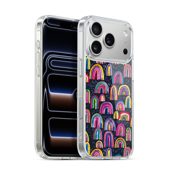 Ninola Summer Patterns Rainbows Navy Soft Gel Case for Apple iPhone 17 Pro