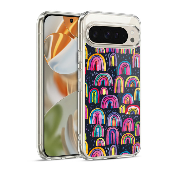Ninola Summer Patterns Rainbows Navy Soft Gel Case for Google Pixel 9 / Pixel 9 Pro