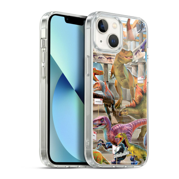 P.D. Moreno Dinosaur Scene Museum Soft Gel Case for Apple iPhone 13