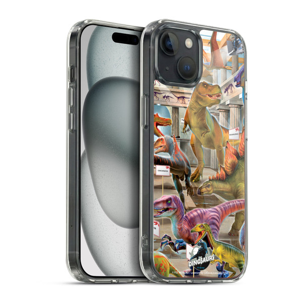 P.D. Moreno Dinosaur Scene Museum Soft Gel Case for Apple iPhone 15 Plus & MagSafe