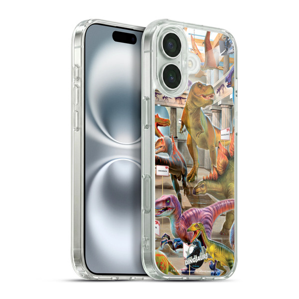 P.D. Moreno Dinosaur Scene Museum Soft Gel Case for Apple iPhone 16 Plus & MagSafe