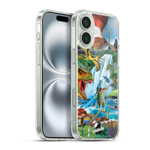 P.D. Moreno Dinosaur Scene In The Waters Soft Gel Case for Apple iPhone 16 Plus & MagSafe