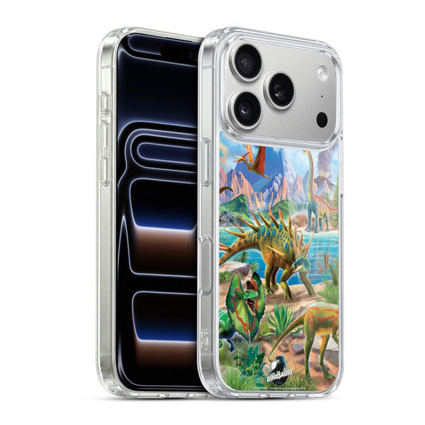 P.D. Moreno Dinosaur Scene Predator And Prey Soft Gel Case for Apple iPhone 17 Pro