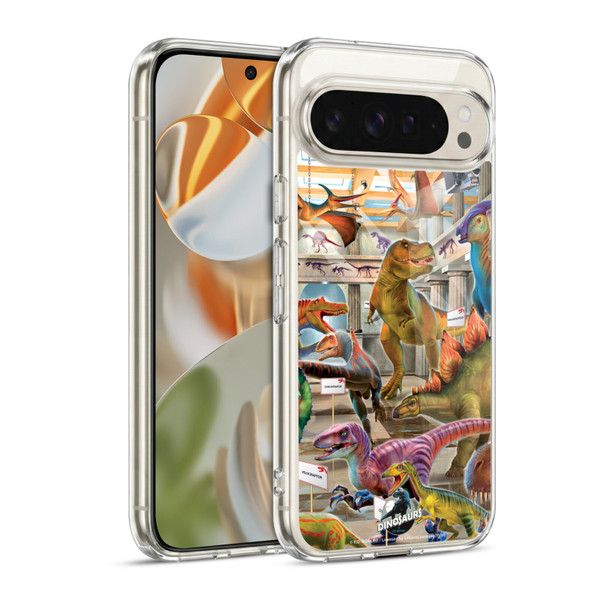 P.D. Moreno Dinosaur Scene Museum Soft Gel Case for Google Pixel 9 / Pixel 9 Pro