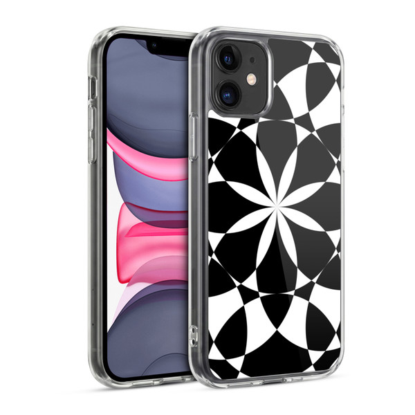 PLdesign Geometric Black And White Soft Gel Case for Apple iPhone 11