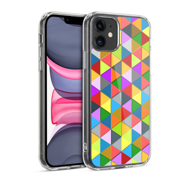 PLdesign Geometric Colourful Triangle Soft Gel Case for Apple iPhone 11