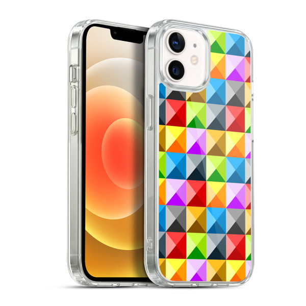 PLdesign Geometric Colourful Quarter Soft Gel Case for Apple iPhone 12 / iPhone 12 Pro & MagSafe