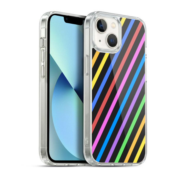 PLdesign Geometric Stripes Soft Gel Case for Apple iPhone 13