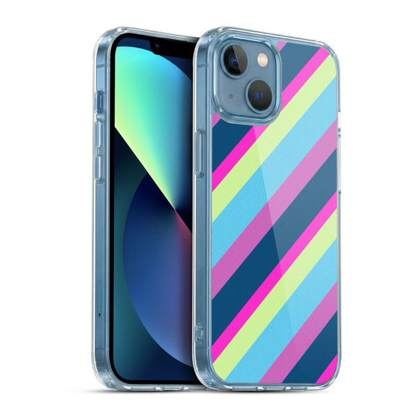 PLdesign Geometric Lines Soft Gel Case for Apple iPhone 13 Mini & MagSafe