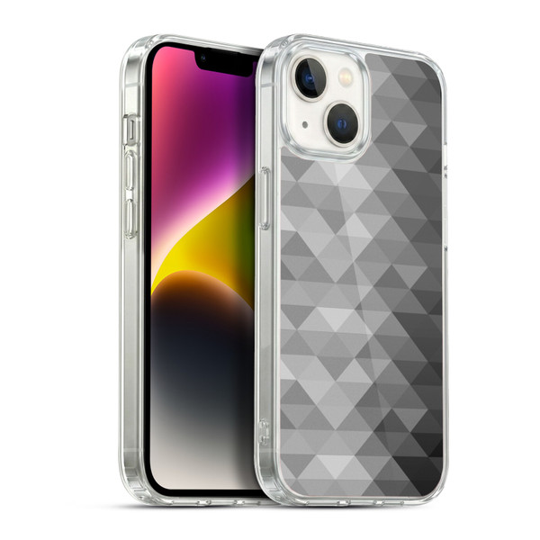 PLdesign Geometric Grayscale Triangle Soft Gel Case for Apple iPhone 14