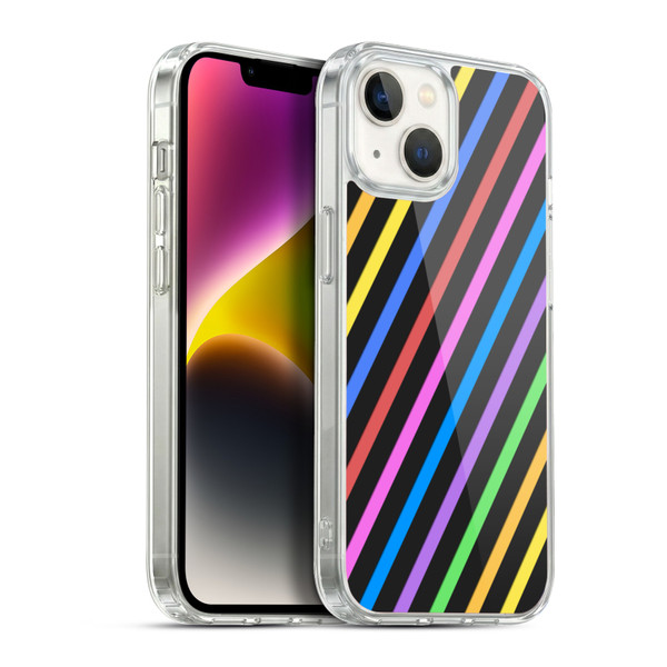 PLdesign Geometric Stripes Soft Gel Case for Apple iPhone 14