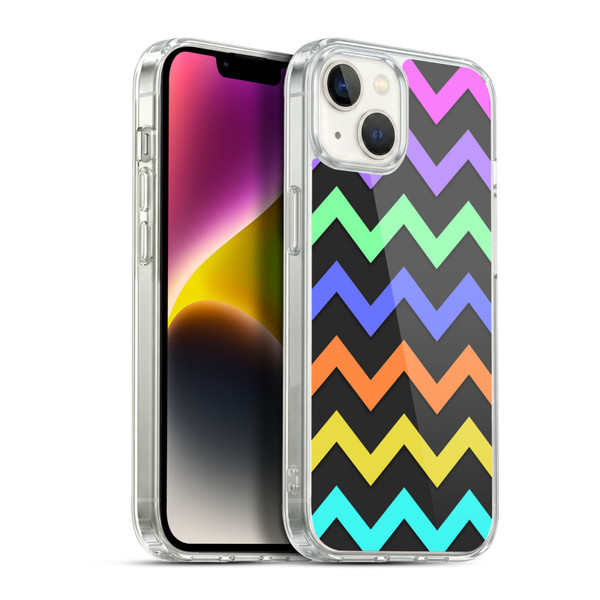 PLdesign Geometric Zigzag Soft Gel Case for Apple iPhone 14 Plus & MagSafe