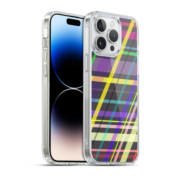 PLdesign Geometric Crossing Lines Soft Gel Case for Apple iPhone 14 Pro Max & MagSafe
