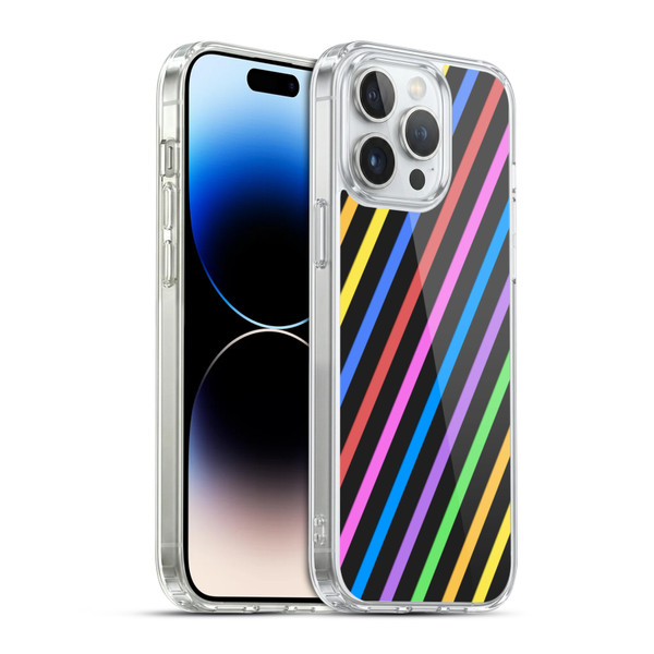 PLdesign Geometric Stripes Soft Gel Case for Apple iPhone 14 Pro Max & MagSafe