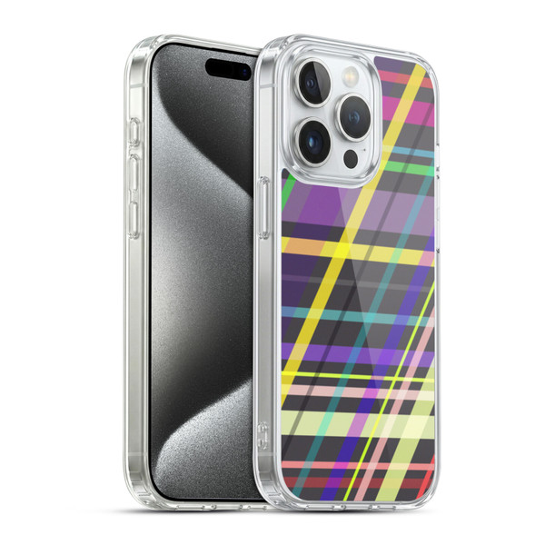PLdesign Geometric Crossing Lines Soft Gel Case for Apple iPhone 15 Pro & MagSafe