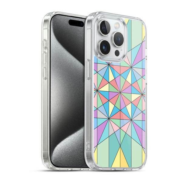 PLdesign Geometric Colourful Pastel Soft Gel Case for Apple iPhone 15 Pro & MagSafe