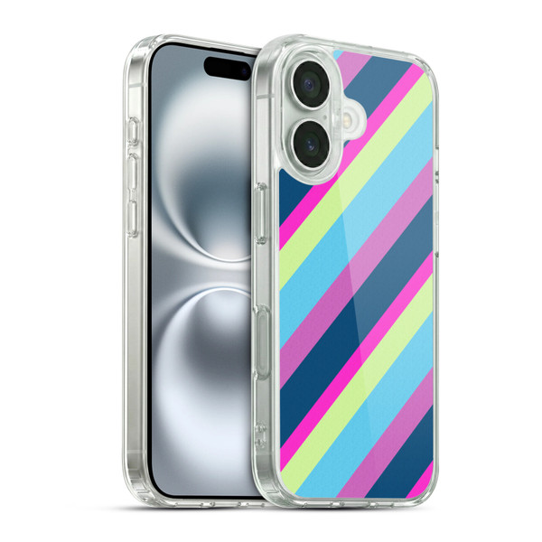 PLdesign Geometric Lines Soft Gel Case for Apple iPhone 16 & MagSafe