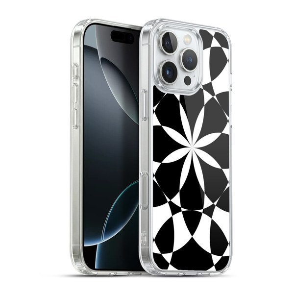 PLdesign Geometric Black And White Soft Gel Case for Apple iPhone 16 Pro Max & MagSafe