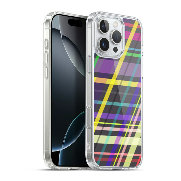 PLdesign Geometric Crossing Lines Soft Gel Case for Apple iPhone 16 Pro Max & MagSafe