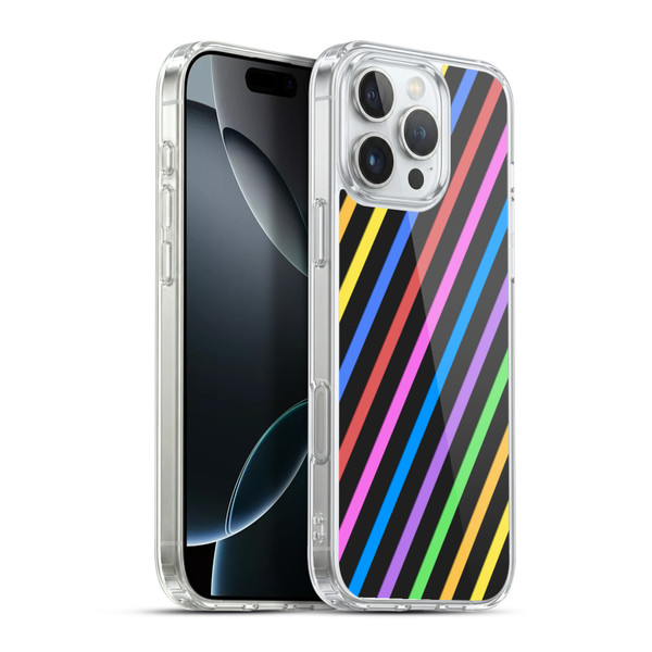 PLdesign Geometric Stripes Soft Gel Case for Apple iPhone 16 Pro Max & MagSafe