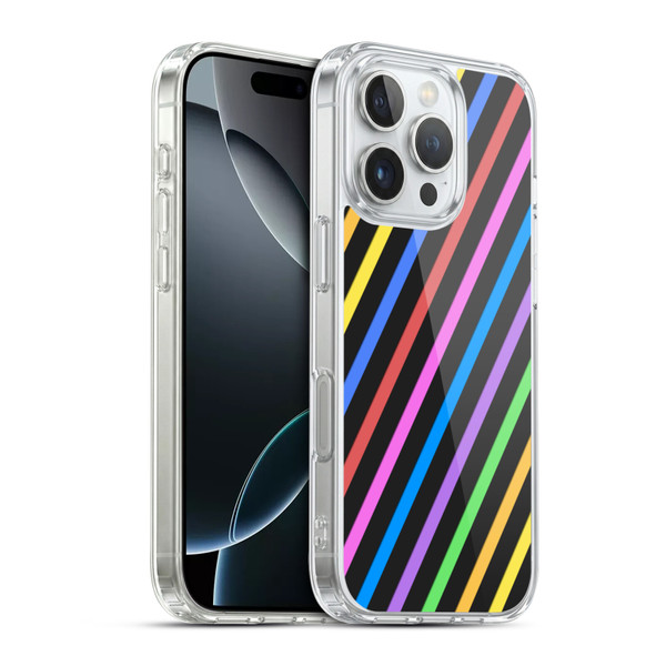 PLdesign Geometric Stripes Soft Gel Case for Apple iPhone 16 Pro & MagSafe