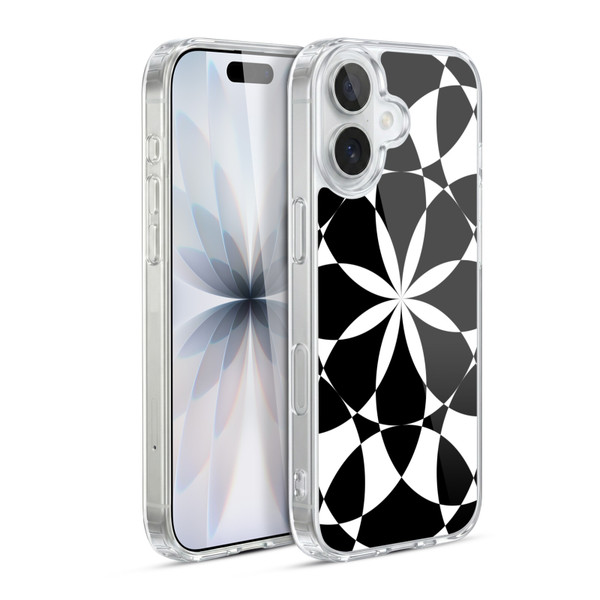 PLdesign Geometric Black And White Soft Gel Case for Apple iPhone 17