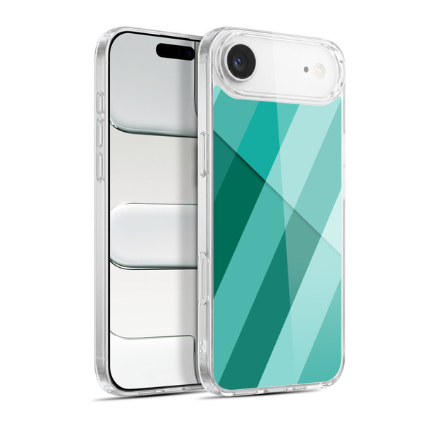 PLdesign Geometric Cyan Modern Soft Gel Case for Apple iPhone 17 Air