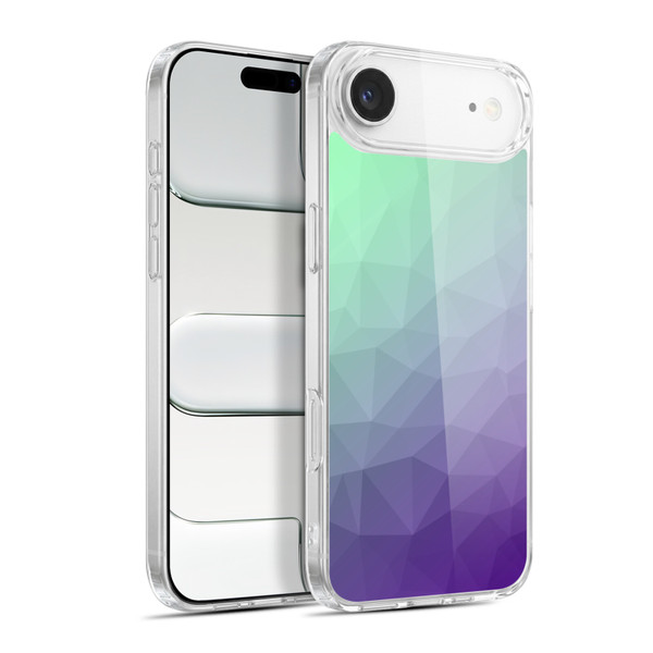 PLdesign Geometric Purple Green Ombre Soft Gel Case for Apple iPhone 17 Air