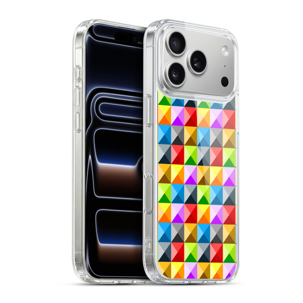 PLdesign Geometric Colourful Quarter Soft Gel Case for Apple iPhone 17 Pro Max