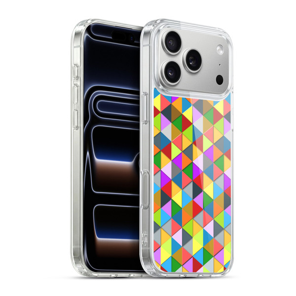 PLdesign Geometric Colourful Triangle Soft Gel Case for Apple iPhone 17 Pro Max