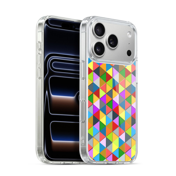 PLdesign Geometric Colourful Triangle Soft Gel Case for Apple iPhone 17 Pro