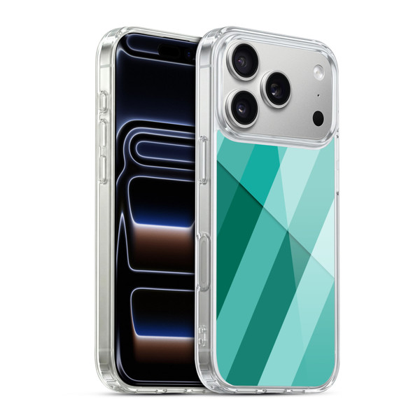PLdesign Geometric Cyan Modern Soft Gel Case for Apple iPhone 17 Pro