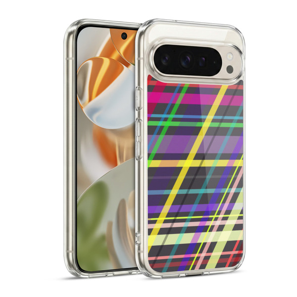 PLdesign Geometric Crossing Lines Soft Gel Case for Google Pixel 9 / Pixel 9 Pro
