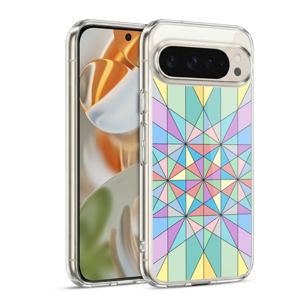 PLdesign Geometric Colourful Pastel Soft Gel Case for Google Pixel 9 / Pixel 9 Pro