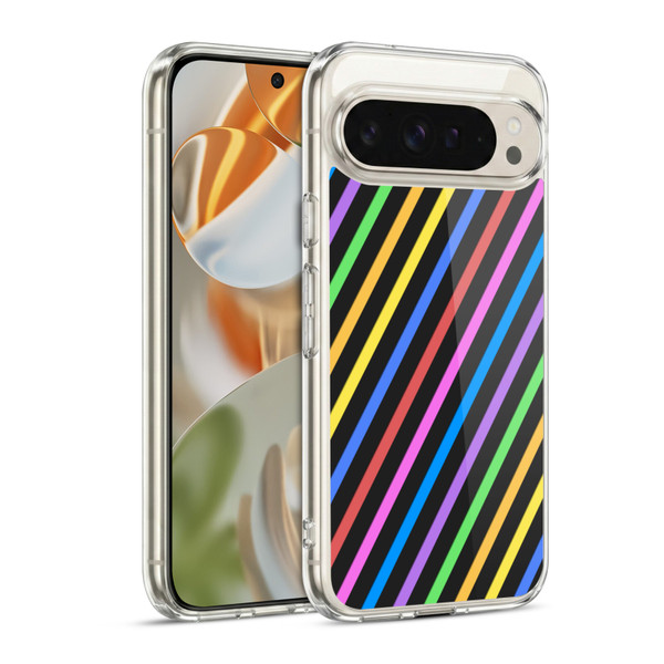 PLdesign Geometric Stripes Soft Gel Case for Google Pixel 9 / Pixel 9 Pro