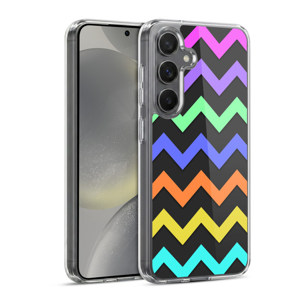 PLdesign Geometric Zigzag Soft Gel Case for Samsung Galaxy S24 5G & MagSafe