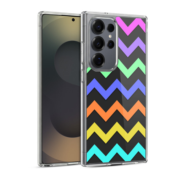 PLdesign Geometric Zigzag Soft Gel Case for Samsung Galaxy S25 Ultra & MagSafe