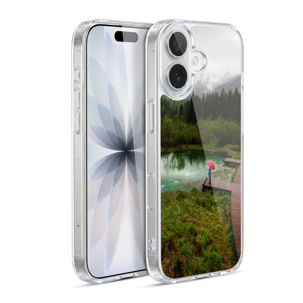 Patrik Lovrin Wanderlust Red Umbrella Green Lake Soft Gel Case for Apple iPhone 17