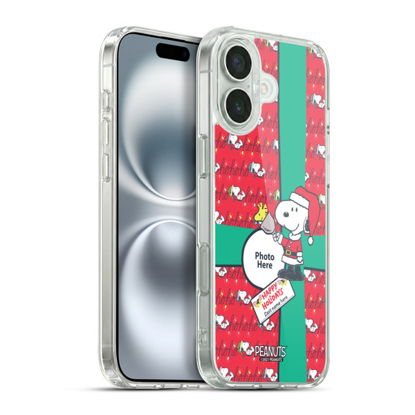 Custom Customised Personalised Peanuts Christmas Gift Soft Gel Case for Apple iPhone 16 Plus & MagSafe