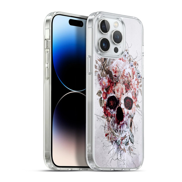 Riza Peker Skulls 5 Floral 2 Soft Gel Case for Apple iPhone 13 Pro Max & MagSafe