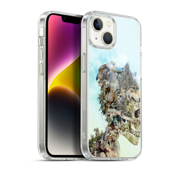 Riza Peker Skulls 5 Nature 2 Soft Gel Case for Apple iPhone 14 Plus & MagSafe