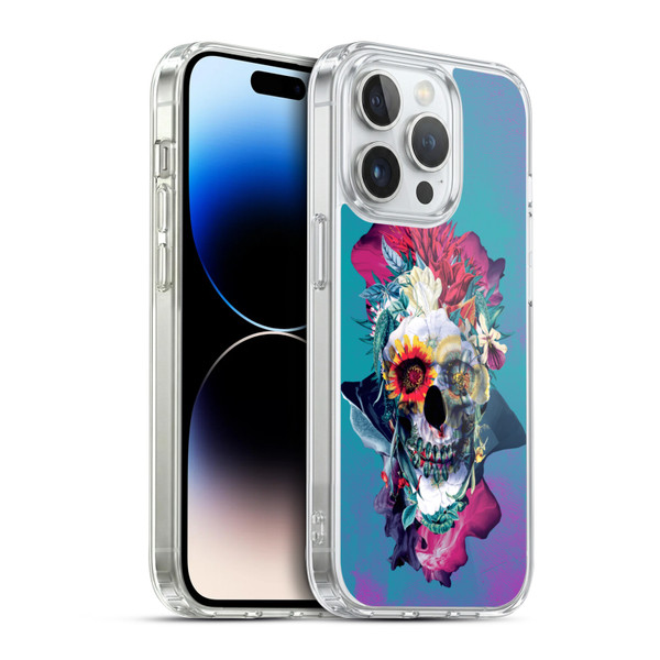 Riza Peker Skulls 5 Blue Soft Gel Case for Apple iPhone 14 Pro & MagSafe