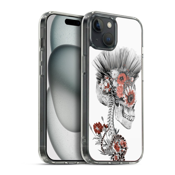 Riza Peker Skulls 5 Punk Soft Gel Case for Apple iPhone 15 Plus & MagSafe