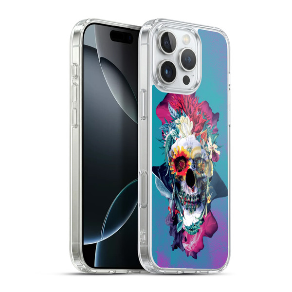 Riza Peker Skulls 5 Blue Soft Gel Case for Apple iPhone 16 Pro Max & MagSafe
