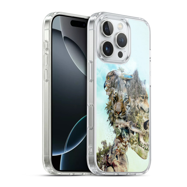 Riza Peker Skulls 5 Nature 2 Soft Gel Case for Apple iPhone 16 Pro & MagSafe